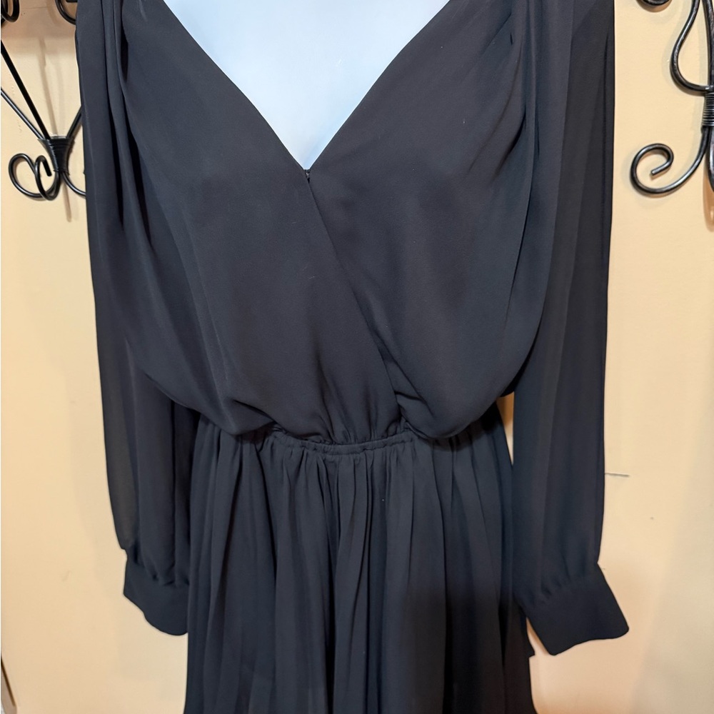 Double Zero Black Long Sleeve Romper